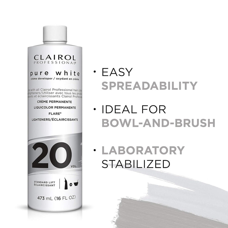 Clairol Professional Pure White 20 Volume Hair Developer – 16 fl oz