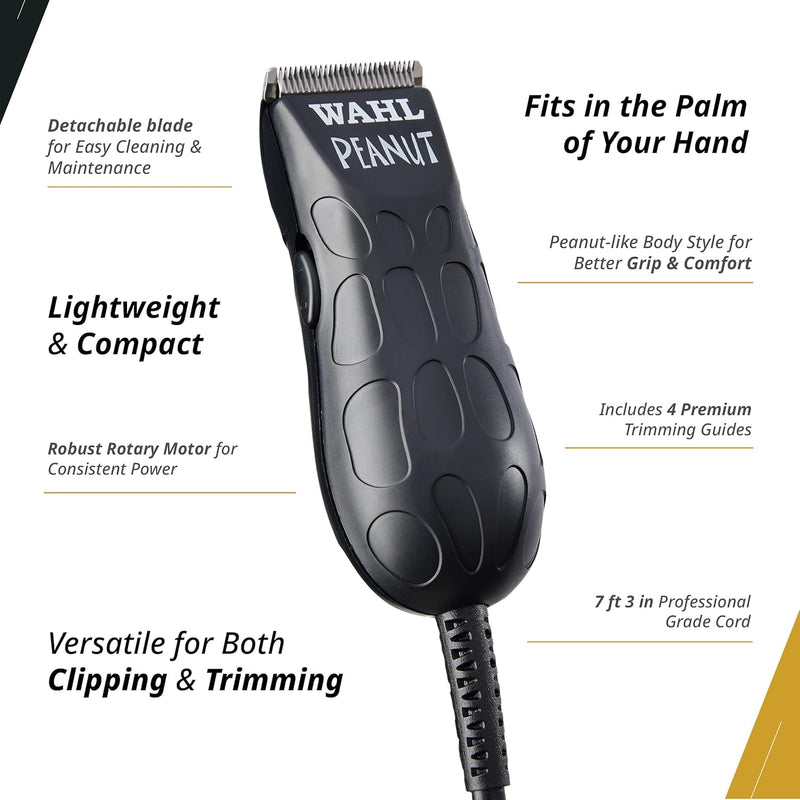 Wahl Professional Peanut Corded Trimmer - Compact, Lightweight Powerful Rotary Motor Grooming Tool