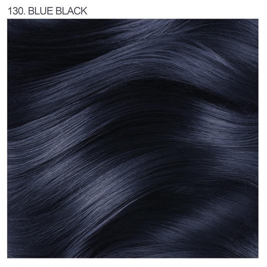 Adore Semi Permanent Hair Color - Vegan and Cruelty-Free Blue Hair Dye - 4 Fl Oz - 130 Blue Black