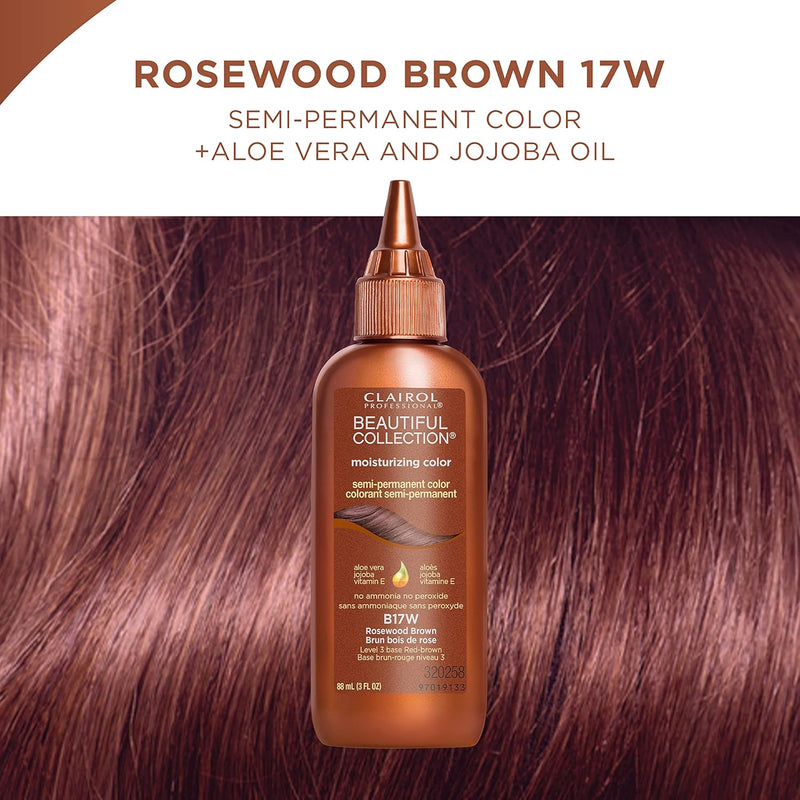 Clairol Beautiful Collection, B17W Rosewood Brown Semi-permanent Hair Color, 3 Oz