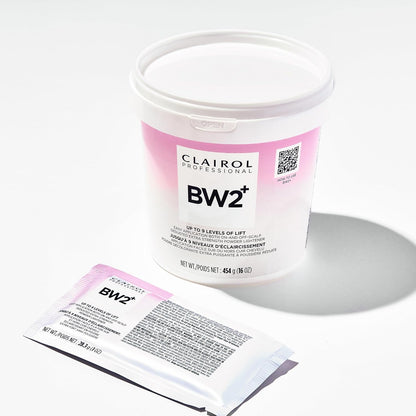 Clairol Professional BW2+ Extra Strength Powder Lightener, Up to 9 Levels of Lift for Hair Highlights & Lightening
