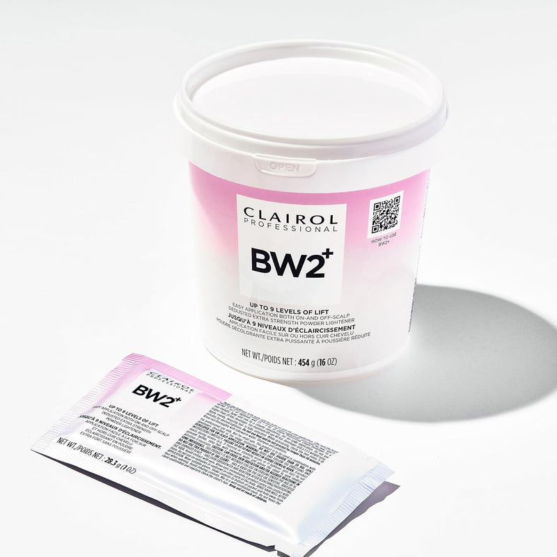 Clairol Professional BW2+ Extra Strength Powder Lightener, Up to 9 Levels of Lift for Hair Highlights & Lightening