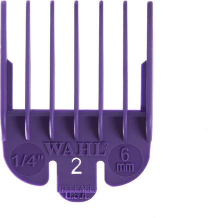 Wahl Professional #2 Color Coded Guide Comb Attachment 1/4" (6.0mm) – 3124-703 - Great for Professional Stylists and Barbers - Purple