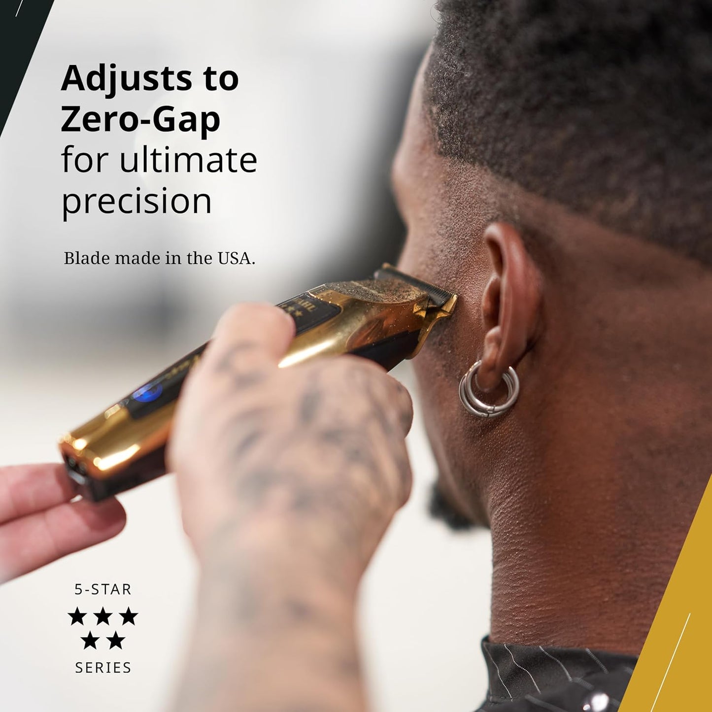 Wahl Professional Gold T-Wide Blade for The 5 Star Series Detailer Li Gold Trimmer, for Professional Barbers and Stylists Item – 2215-700