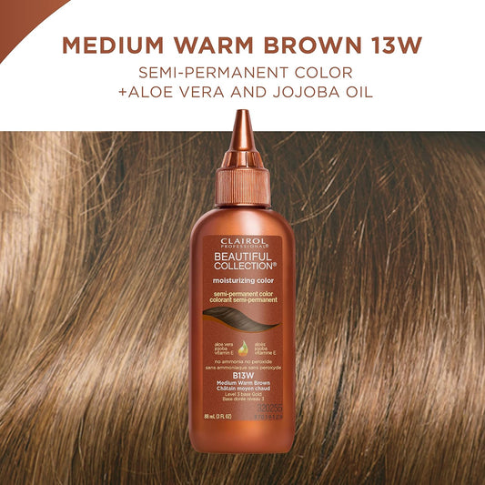 Clairol Professional Beautiful Collection Semi-Permanent Medium Warm Brown, 3 oz