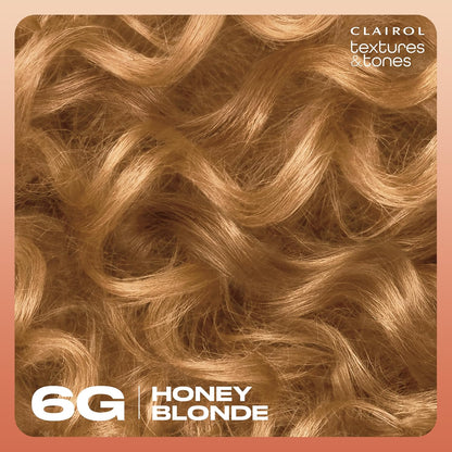 Clairol Textures & Tones Permanent Hair Dye, 6G Honey Blonde Hair Color