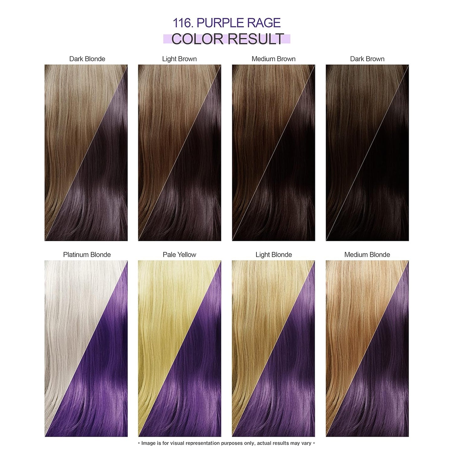 Adore Semi Permanent Hair Color - Vegan and Cruelty-Free Hair Dye - 4 Fl Oz - 116 Purple Rage