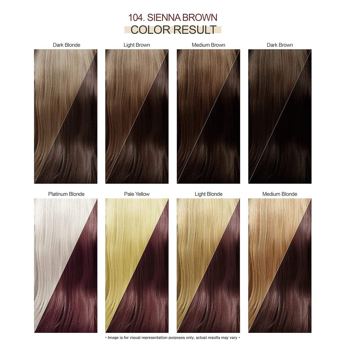 Adore Semi Permanent Hair Color - Vegan and Cruelty-Free Brown Hair Dye - 4 Fl Oz - 104 Sienna Brown