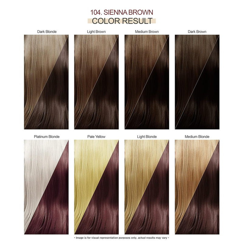 Adore Semi Permanent Hair Color - Vegan and Cruelty-Free Brown Hair Dye - 4 Fl Oz - 104 Sienna Brown