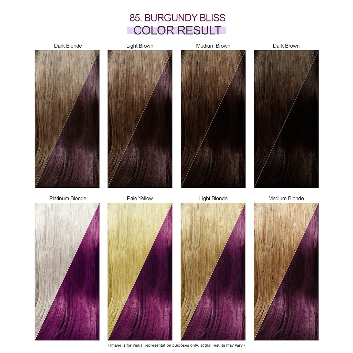 Adore Semi Permanent Hair Color - Vegan and Cruelty-Free Hair Dye - 4 Fl Oz - 085 Burgundy Bliss