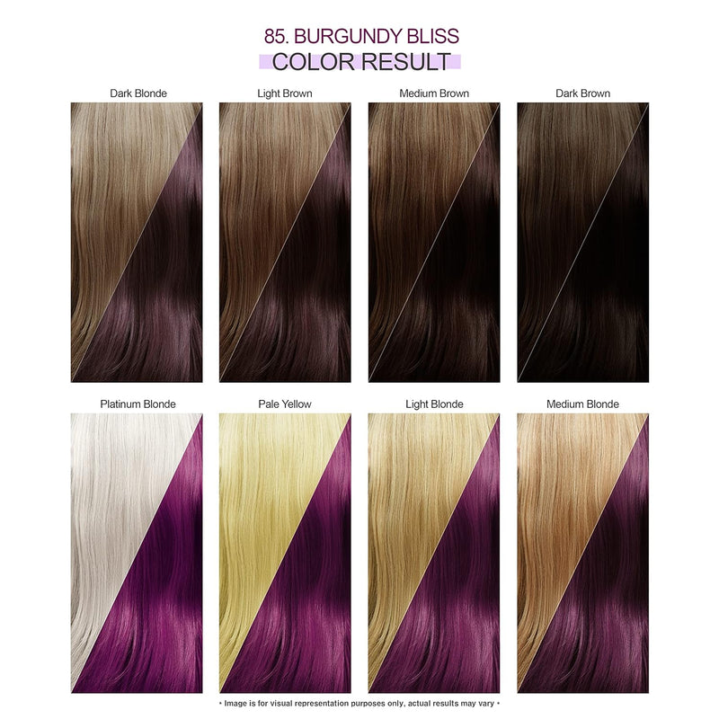 Adore Semi Permanent Hair Color - Vegan and Cruelty-Free Hair Dye - 4 Fl Oz - 085 Burgundy Bliss
