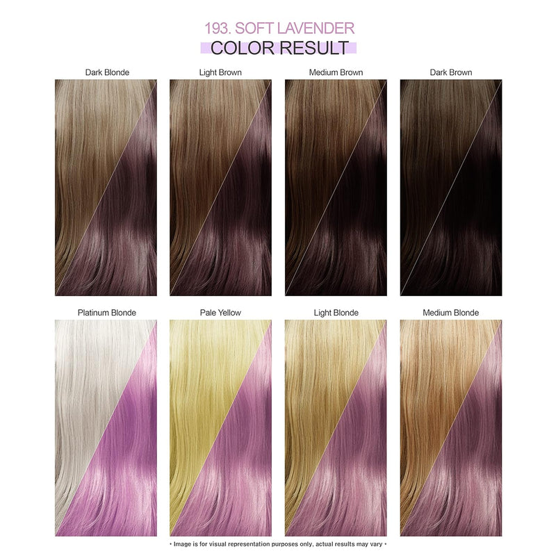 Adore Semi Permanent Hair Color - Vegan and Cruelty-Free Purple Hair Dye - 4 Fl Oz - 193 Soft Lavender