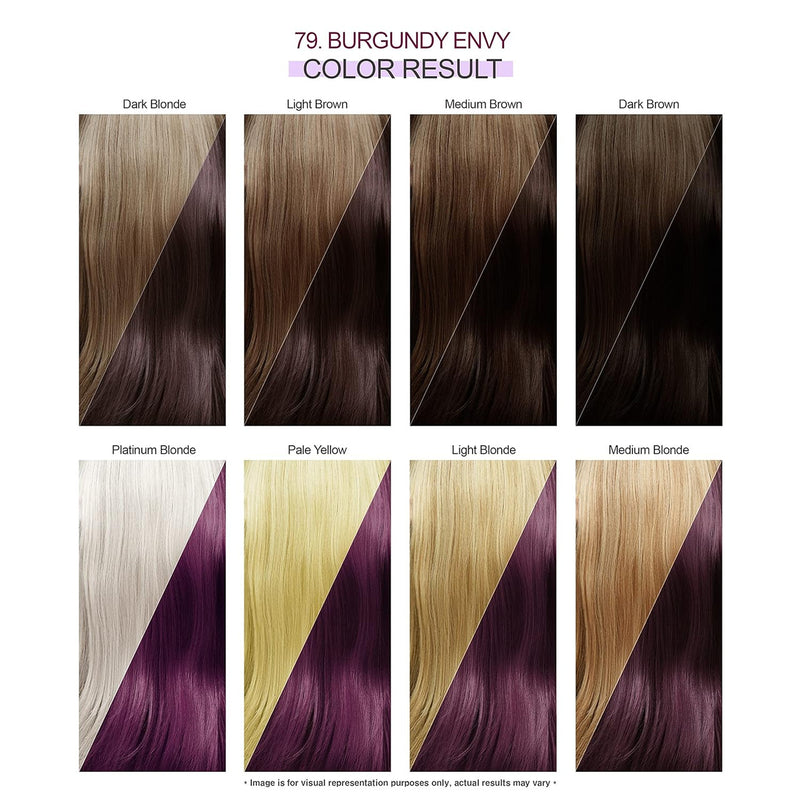 Adore Semi Permanent Hair Color - Vegan and Cruelty-Free Red Hair Dye - 4 Fl Oz - 079 Burgundy Envy