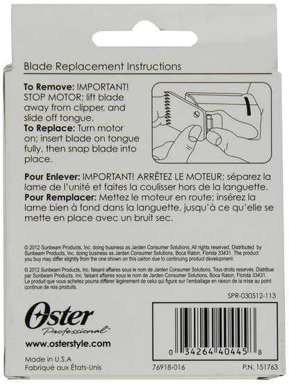 Oster Detachable Blade Size 0000 Fits Classic 76, Octane, Model One, Model 10 Clippers, 0.25 mm