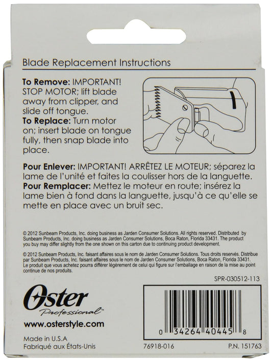 Oster Detachable Blade Size 0000 Fits Classic 76, Octane, Model One, Model 10 Clippers, 0.25 mm