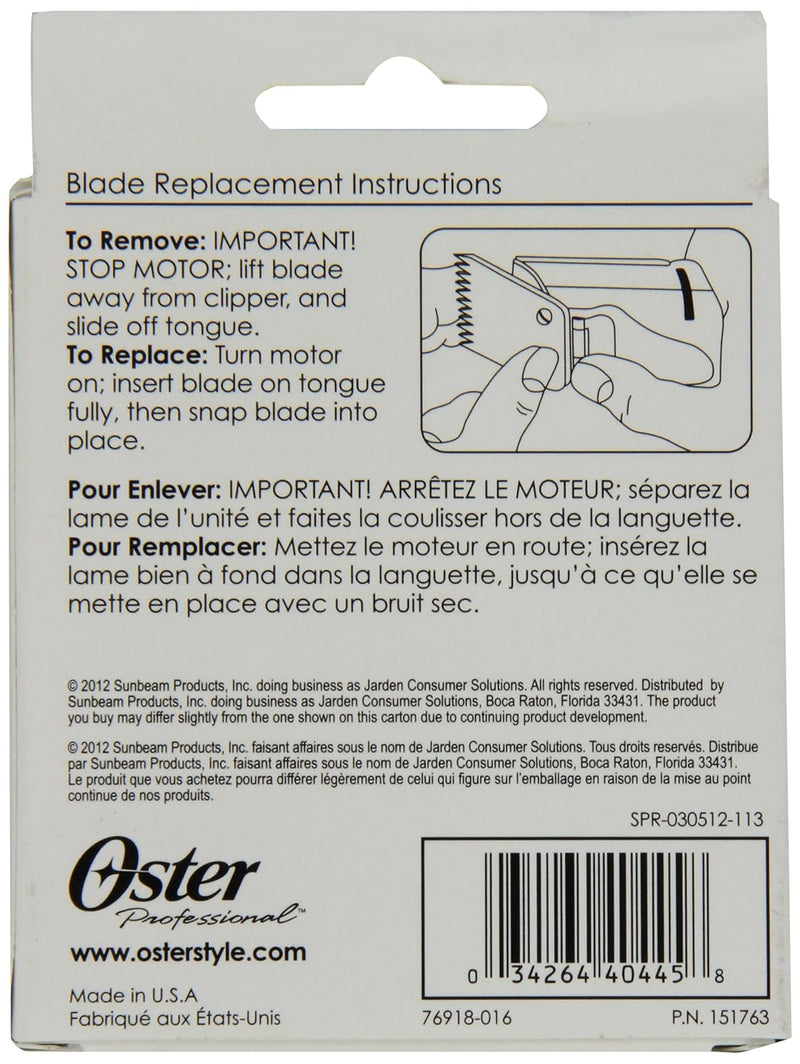 Oster Detachable Blade Size 0000 Fits Classic 76, Octane, Model One, Model 10 Clippers, 0.25 mm