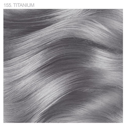 Adore Semi Permanent Hair Color - Vegan and Cruelty-Free Silver Hair Dye - 4 Fl Oz - 155 Titanium
