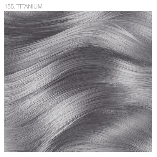 Adore Semi Permanent Hair Color - Vegan and Cruelty-Free Silver Hair Dye - 4 Fl Oz - 155 Titanium