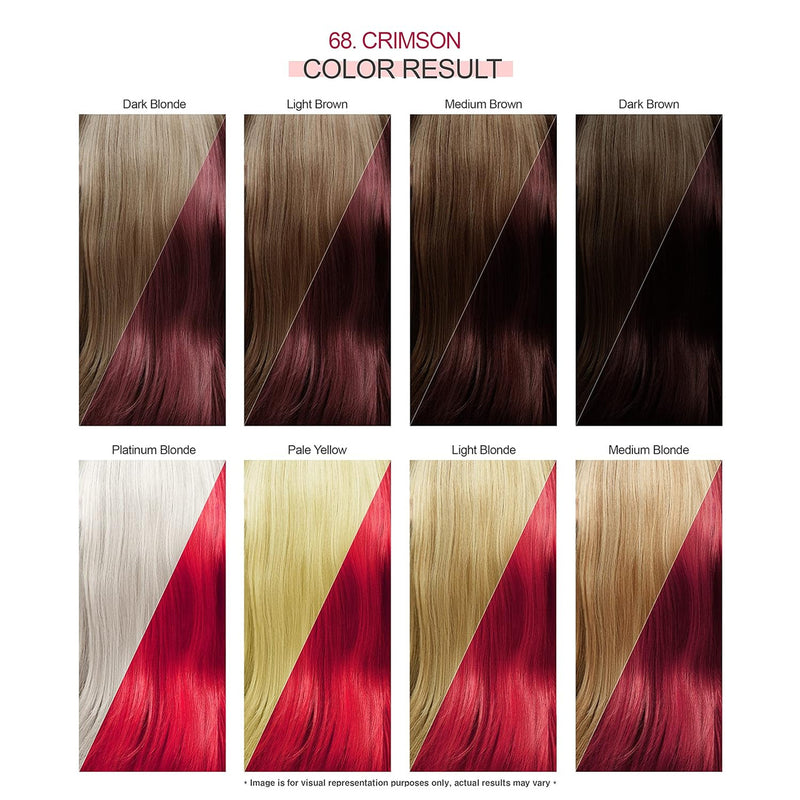 Adore Semi Permanent Hair Color - Vegan and Cruelty-Free Red Hair Dye - 4 Fl Oz - 068 Crimson