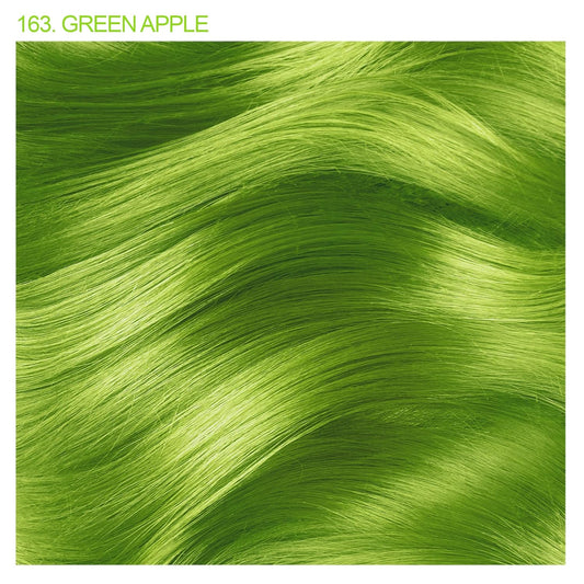 Adore Semi Permanent Hair Color - Vegan and Cruelty-Free Green Hair Dye - 4 Fl Oz - 163 Green Apple