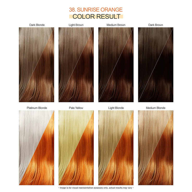 Adore Semi Permanent Hair Color - Vegan and Cruelty-Free Hair Dye - 4 Fl Oz - 038 Sunsine Orange