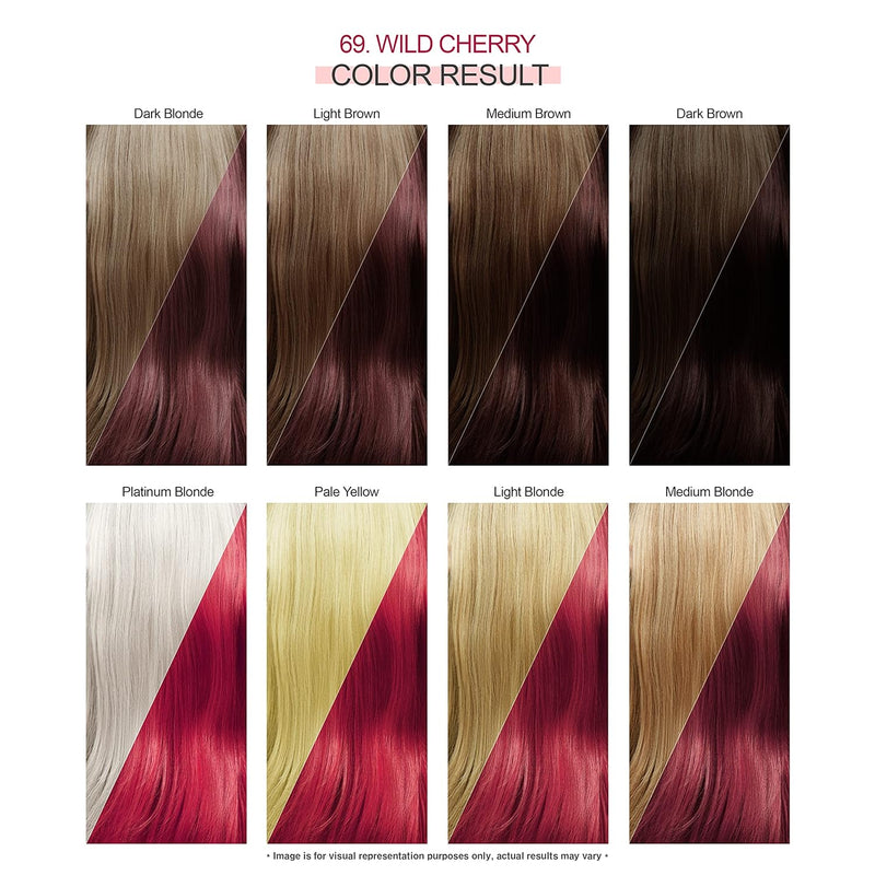 Adore Semi Permanent Hair Color - Vegan and Cruelty-Free Red Hair Dye - 4 Fl Oz - 069 Wild Cherry