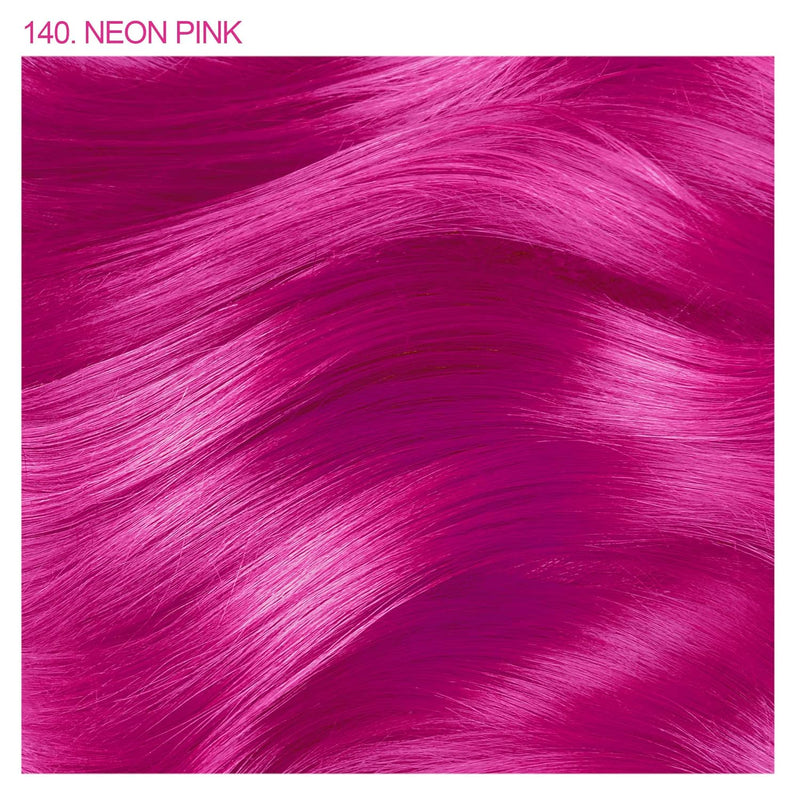 Adore Semi Permanent Hair Color - Vegan and Cruelty-Free Pink Hair Dye - 4 Fl Oz - 140 Neon Pink