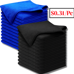 The Towel Guys 14x14 Microfiber Towels With Edges Bale pack- 250 GSM-BLACK