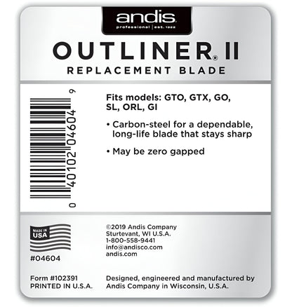 ANDIS OUTLINER II BLADE SIZE: 0.1mm