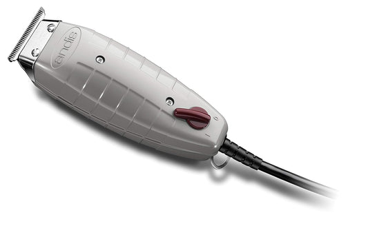 Andis 04710 Professional T-Outliner Beard & Hair Trimmer for Men with Carbon Steel T-Blade, Bump Free Technology – Corded Electric Beard Trimmer - Grey