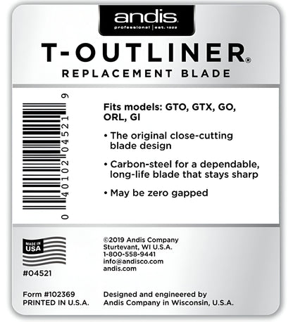 ANDIS T-OUTLINER BLADE SIZE: 0.1mm