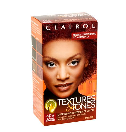 Clairol Textures and Tones Hair Color, 4RV Blazing Burgundy