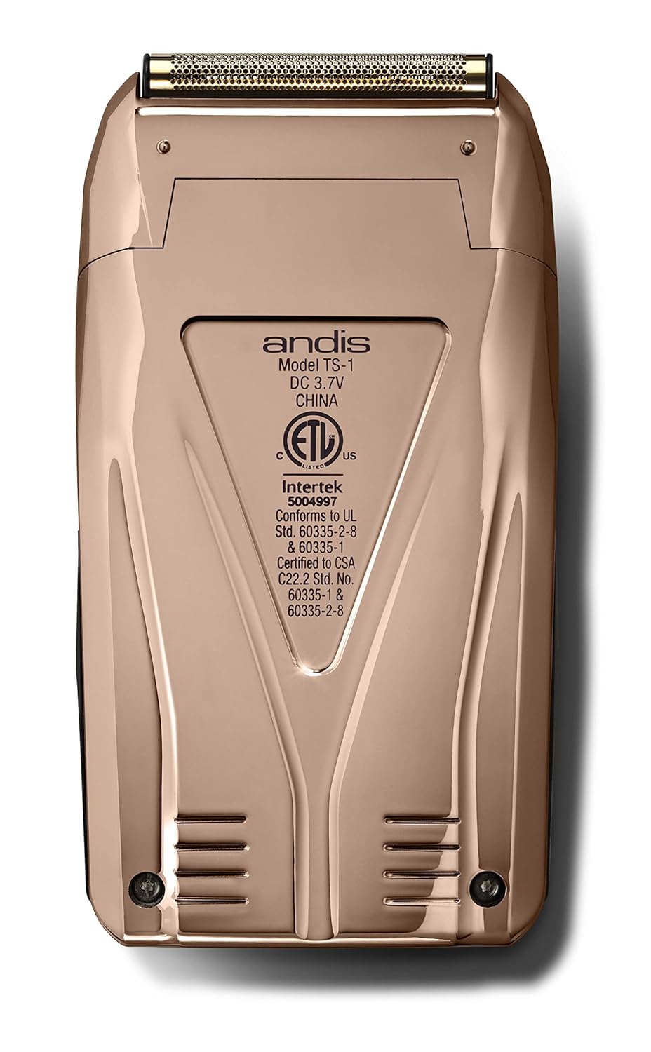 Andis 17220 Pro Foil Lithium Plus Titanium Foil Shaver, Cord/Cordless - Professional Turbocharged Cordless Men’s Shaver with USB Charger - Copper