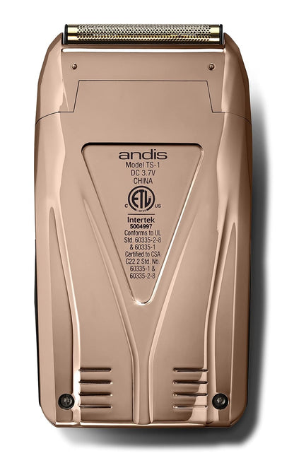 Andis 17220 Pro Foil Lithium Plus Titanium Foil Shaver, Cord/Cordless - Professional Turbocharged Cordless Men’s Shaver with USB Charger - Copper