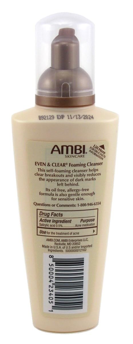 Ambi Even & Clear Foaming Cleanser 6 Ounce Pump (177ml)