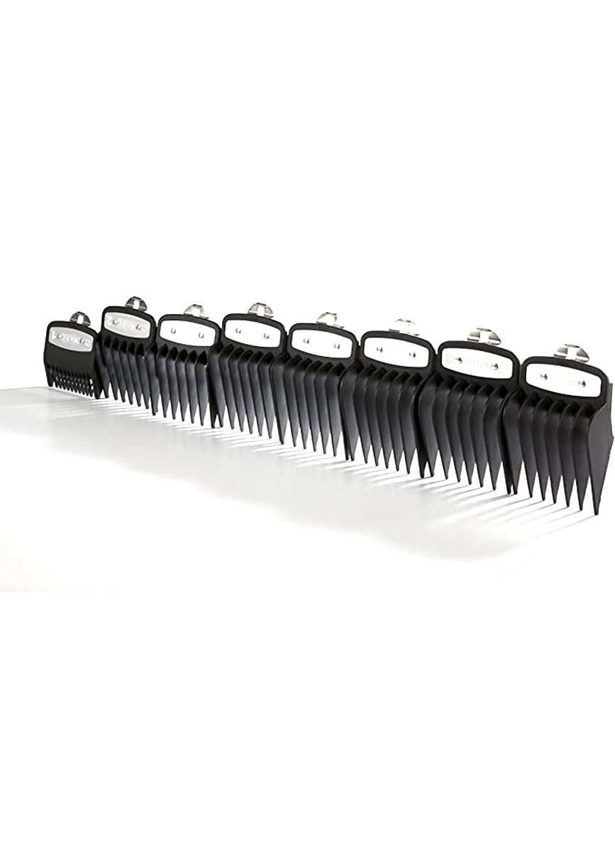 WAHL PREMIUM CUTTING GUIDE COMB #1-#8 8PK W/ METAL CLIP