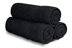 16 x 27" Black 100% Cotton ULTRA Salon Towel