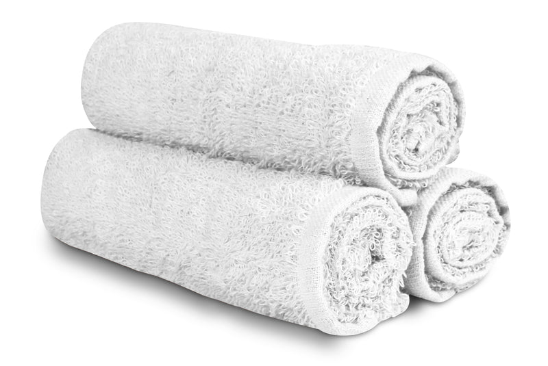 15 x 25" White 100% Cotton Economy Towel
