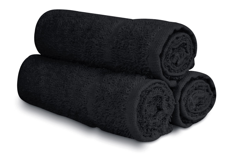 16 x 27" Black Bleach Proof Salon Towels 100% Cotton