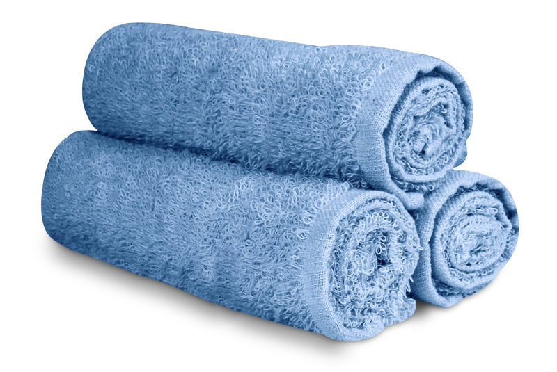 16 x 27" Light Blue 100% Cotton Premium Salon Towel