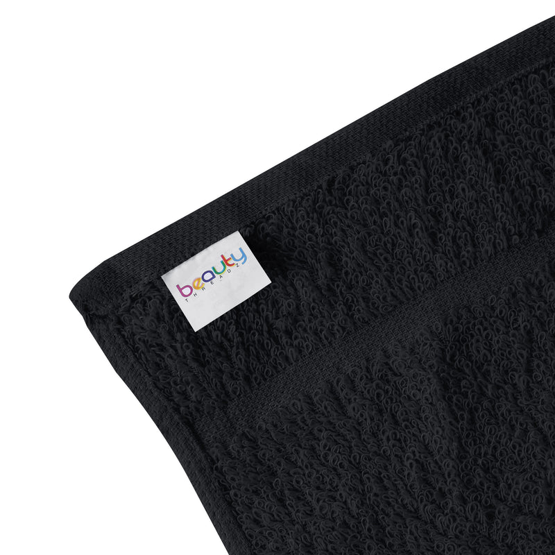 15x25" Black 100% Cotton Economy Towel