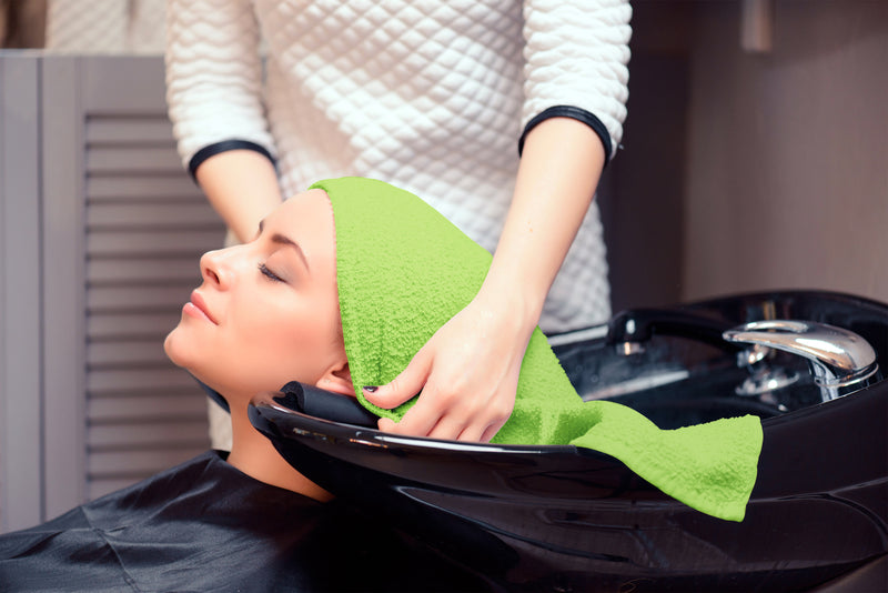 16 x 27" Lime Green 100% Cotton ULTRA Salon Towel