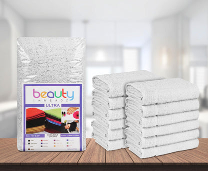 16 x 27" White 100% Cotton ULTRA Salon Towel