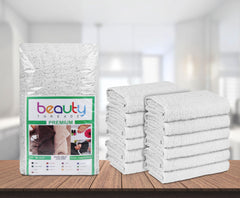 16 x 27" White 100% Cotton Premium Salon Towel