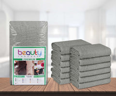 16 x 27" Silver 100% Cotton Premium Salon Towel