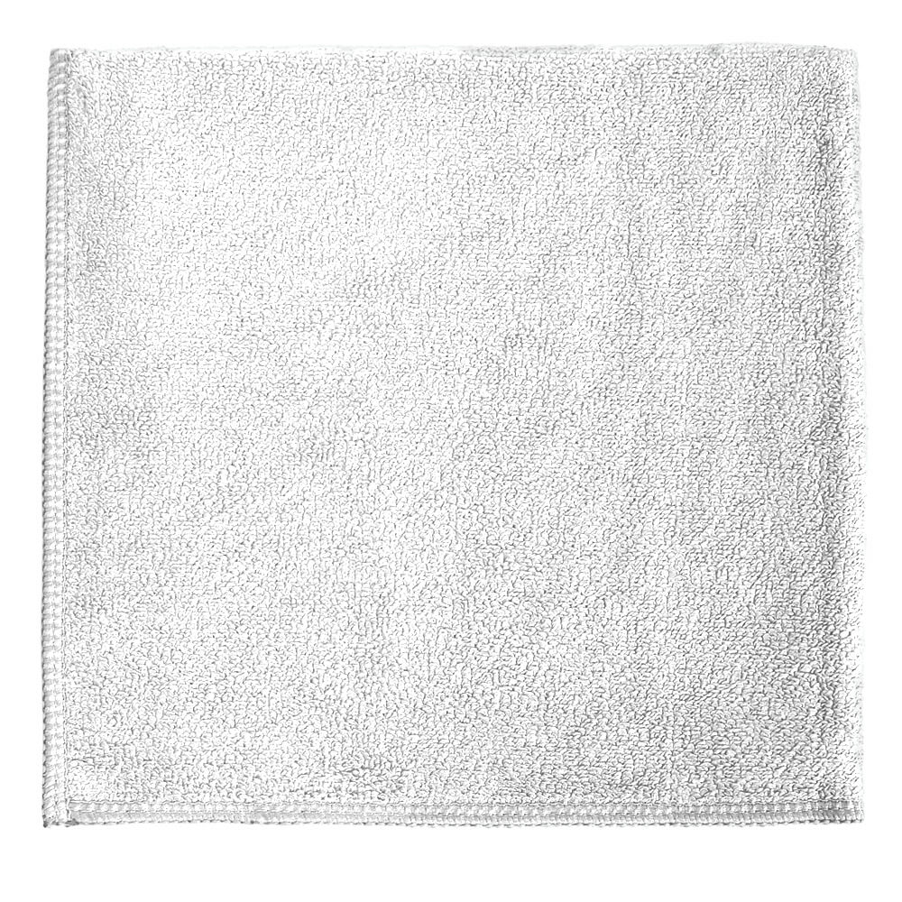 12 x 12" White Heavy Duty Microfiber Towel (24 Pack)