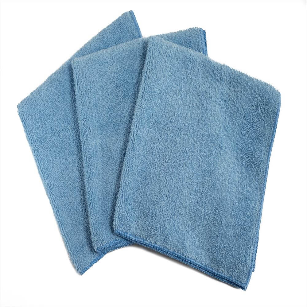 16 x 16" Light Blue Professional Grade Microfiber Towel (36 pack)