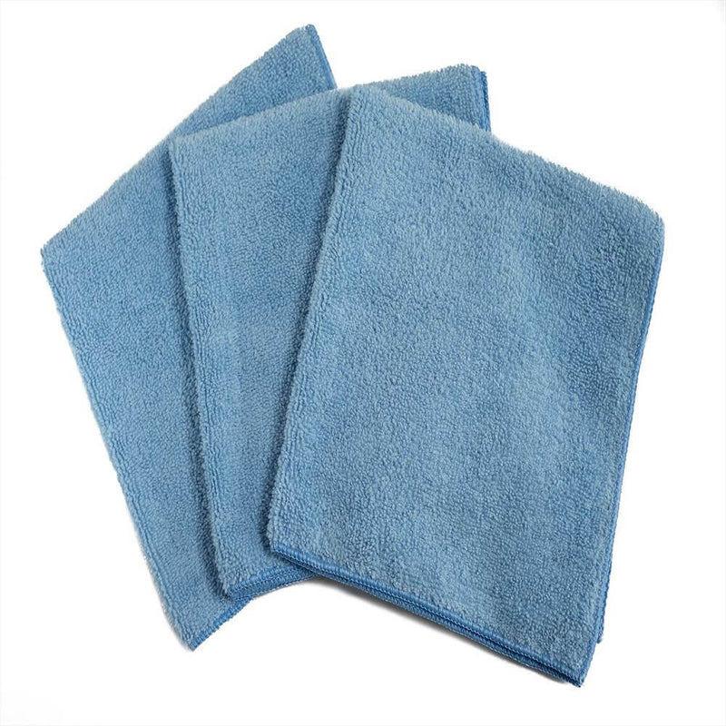 16 x 16" Light Blue Professional Grade Microfiber Towel (36 pack)