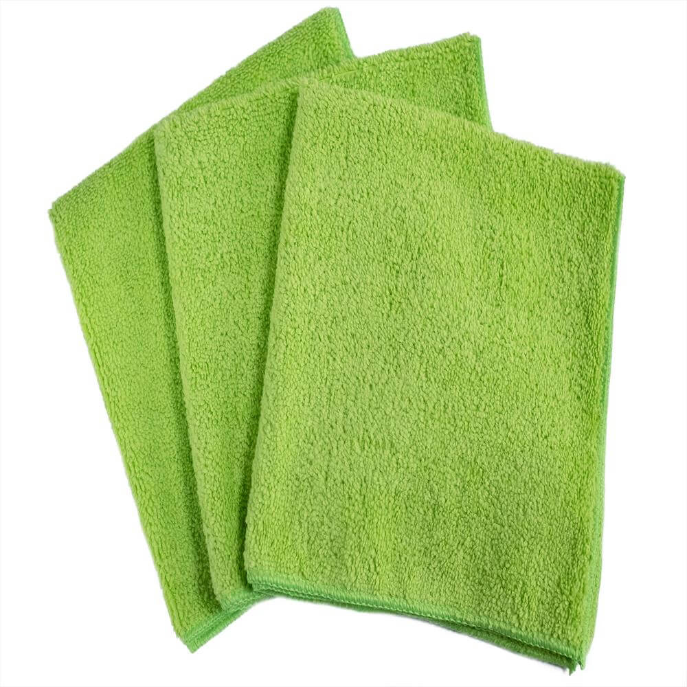 16 x 16" Green Professional Grade Microfiber Towel (36 pack)
