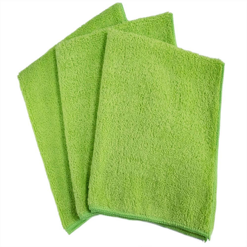 16 x 16" Green Professional Grade Microfiber Towel (36 pack)